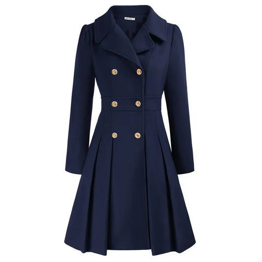 Classic Women's Wool Peacoat - OutfitLondon