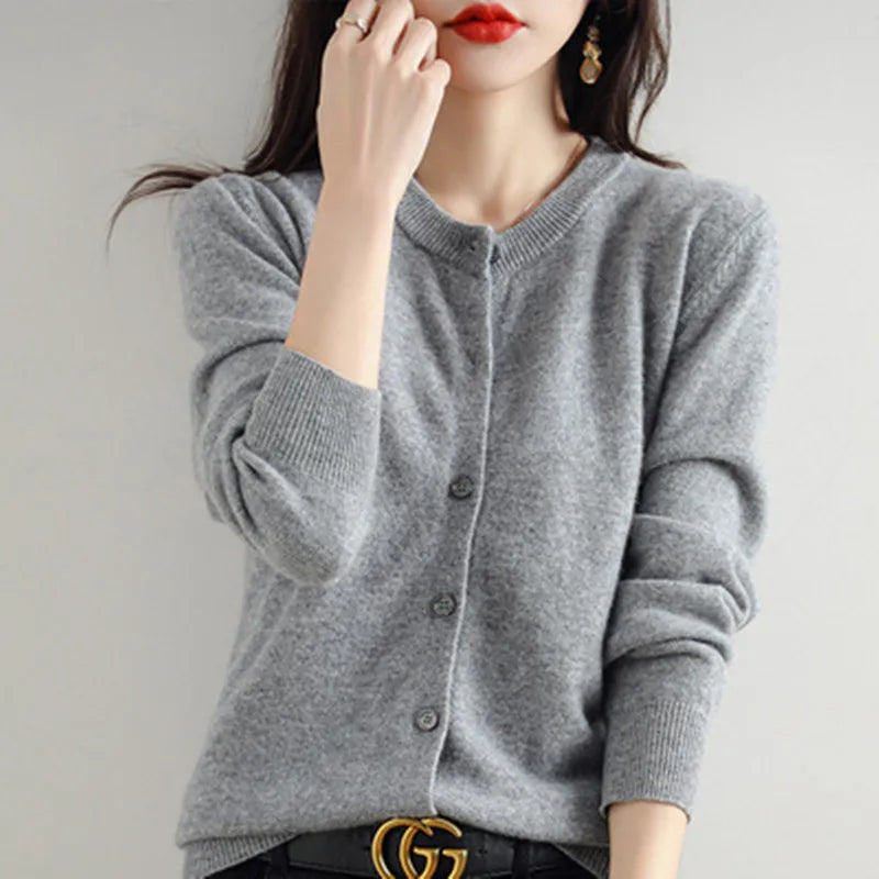 Soft Women's Open Front Cashmere Cardigan Sweater