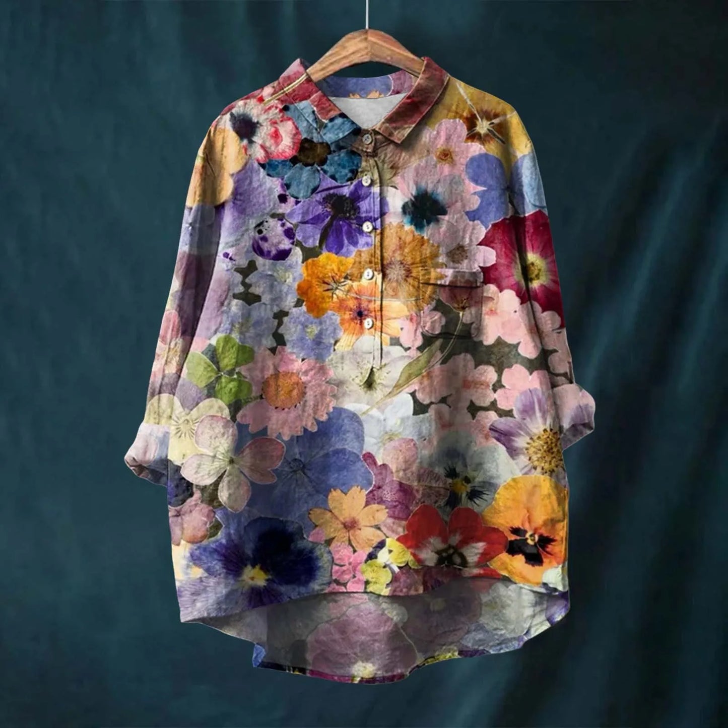 Relaxed Fit Women's Casual Button Down Shirt