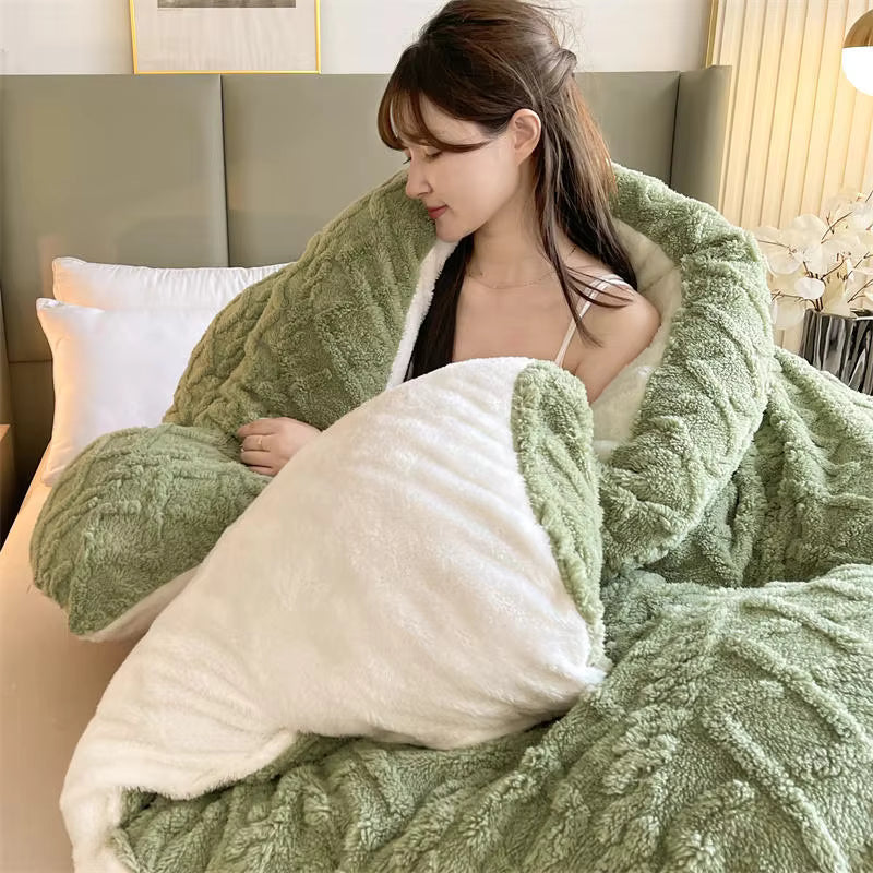 Plush Cashmere Soft Heavy Blanket for Winter