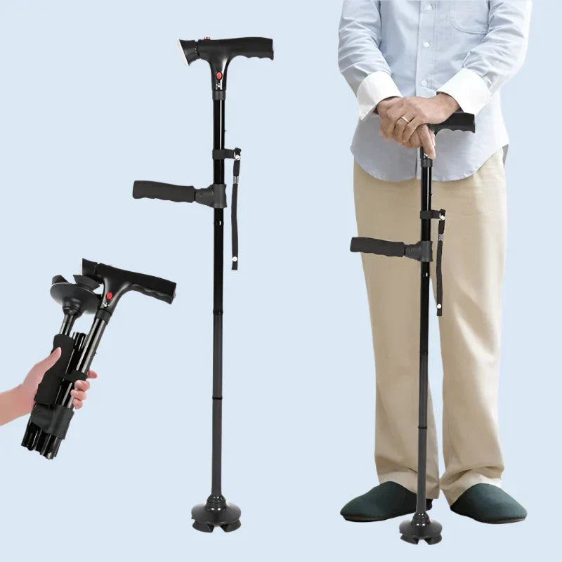 Compact LED Collapsible Walking Stick for Everyday Use - OutfitLondon