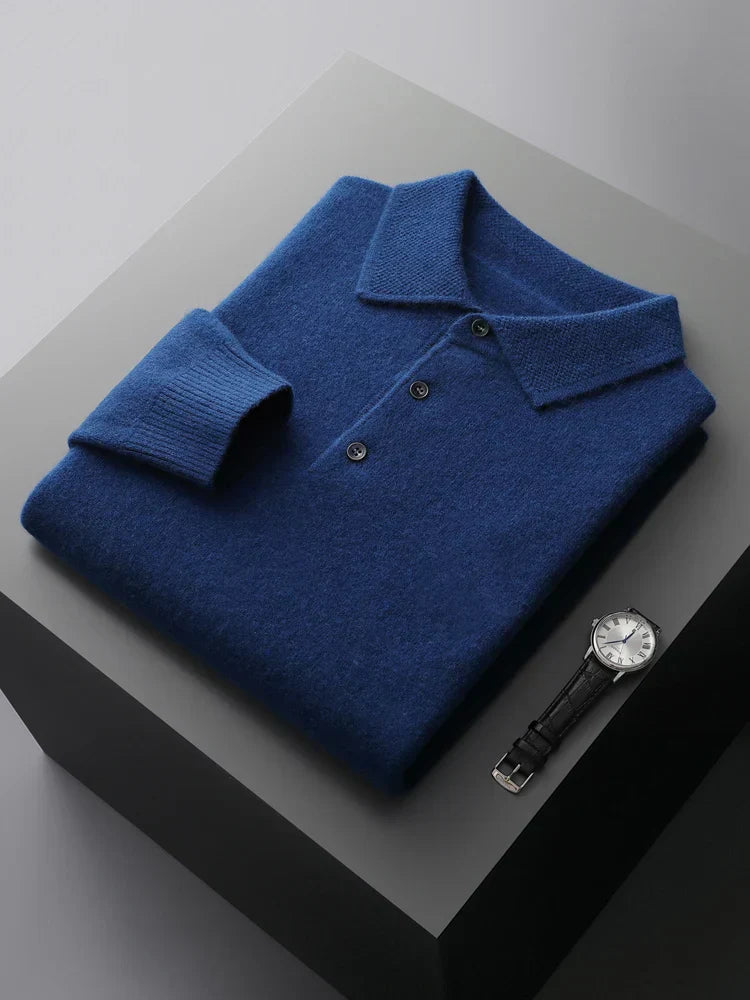 Cambridge Men's Merino Wool Polo Shirt