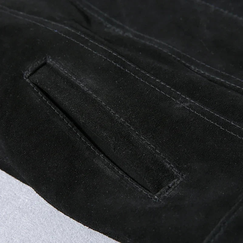 Soft Leather Bomber Jacket