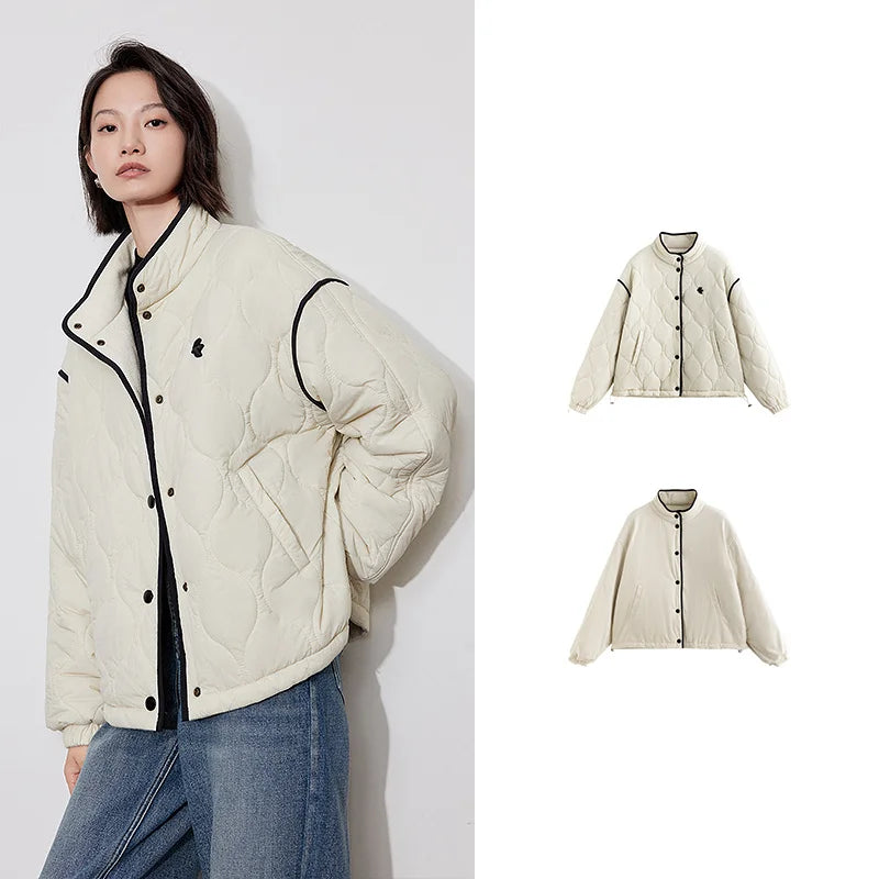 Warm Double Layered Heavy Wool Women's Parka Coat