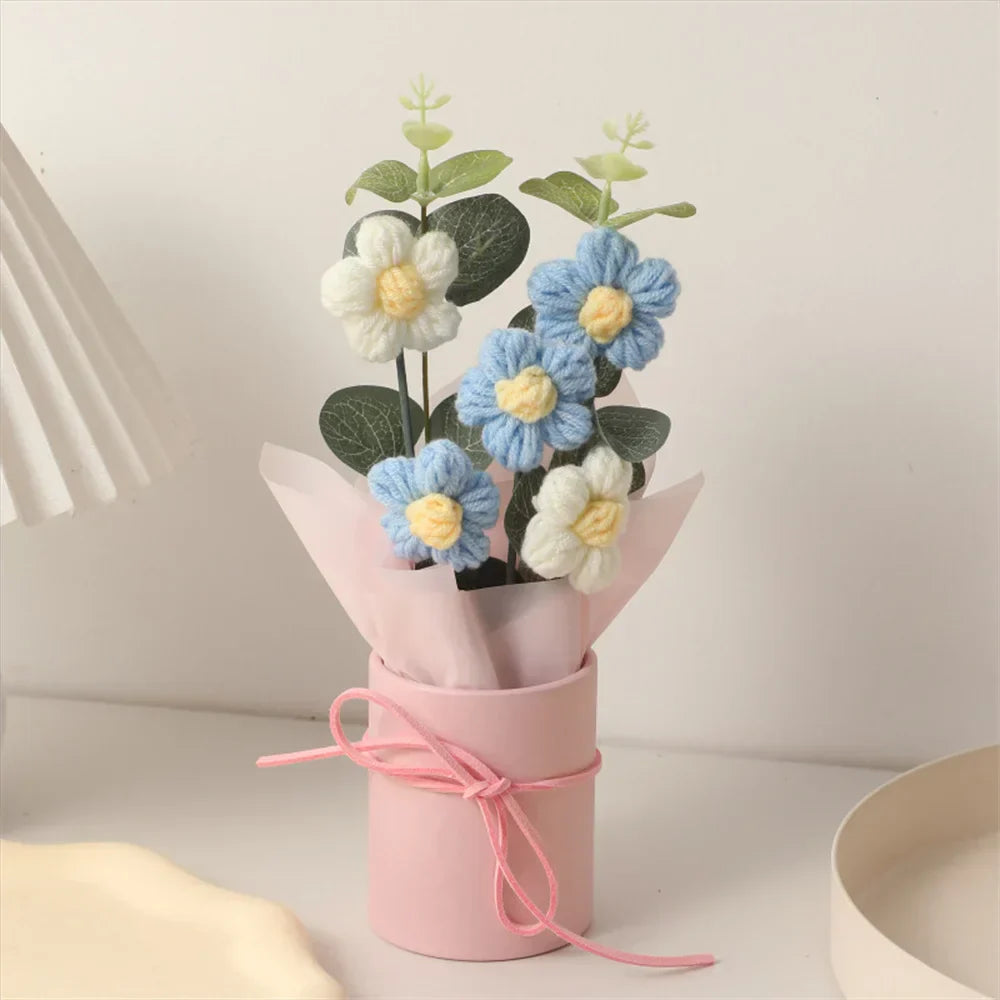 Velmora Handcrafted Plush Flower Bouquet Soft Decor Gift