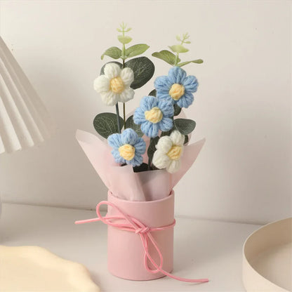 Velmora Handcrafted Plush Flower Bouquet Soft Decor Gift