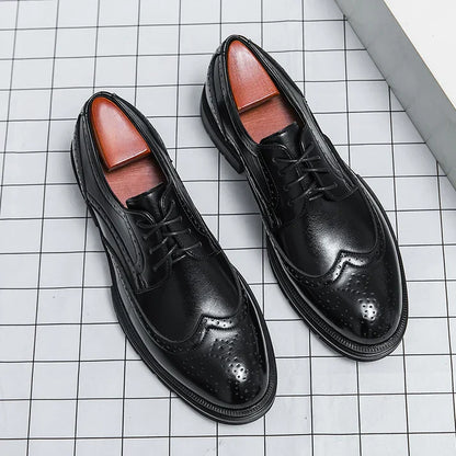 Smart Leather Dress Shoes for Men - Thick Sole