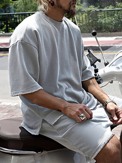 Men's Casual Sports Jersey Set Loose Fit