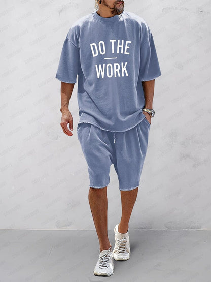 Men's Casual Sports Jersey Set Loose Fit