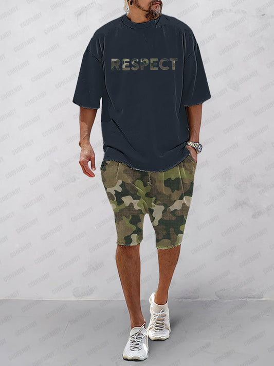 Men's Urban Camo Tee and Shorts Set - OutfitLondon