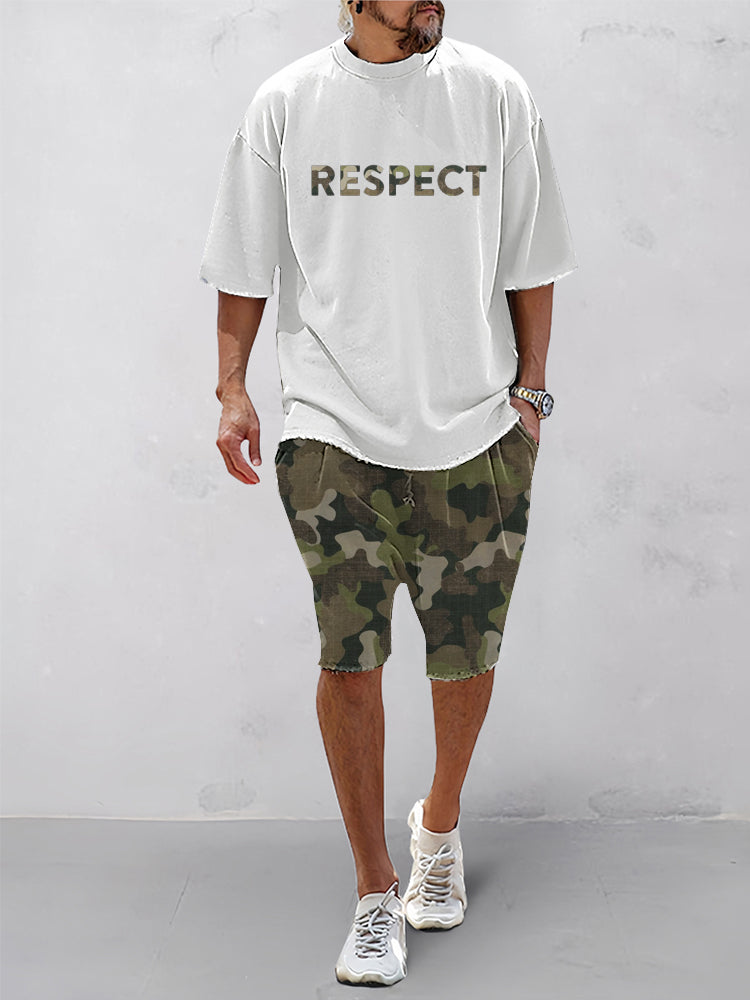 Men's Urban Camo Tee and Shorts Set