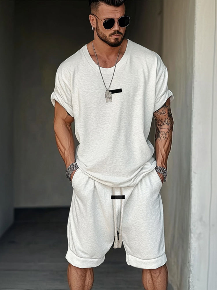 Casual 2-Piece Summer Set Men's T-Shirt & Shorts