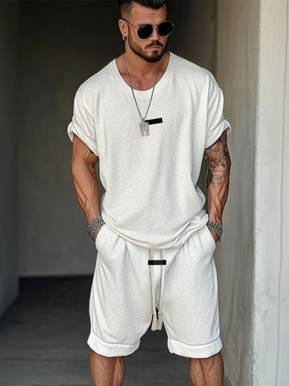 Casual 2-Piece Summer Set Men's T-Shirt & Shorts