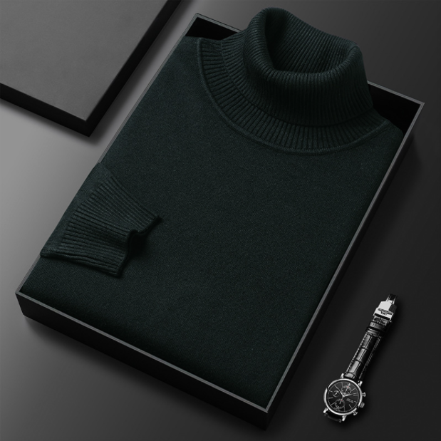 Men's Cashmere Cotton Turtleneck Sweater
