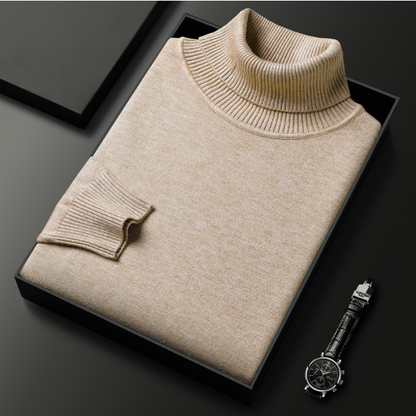 Men's Cashmere Cotton Turtleneck Sweater