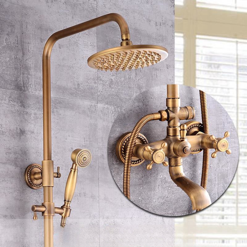 Luxury Gold Finish Shower System with Dual Heads - OutfitLondon