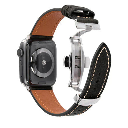 Genuine Leather Band for Apple Watch with Strong Clasp - OutfitLondon