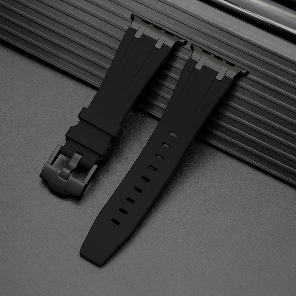 Strong Waterproof Apple Watch Band With Silver Buckle