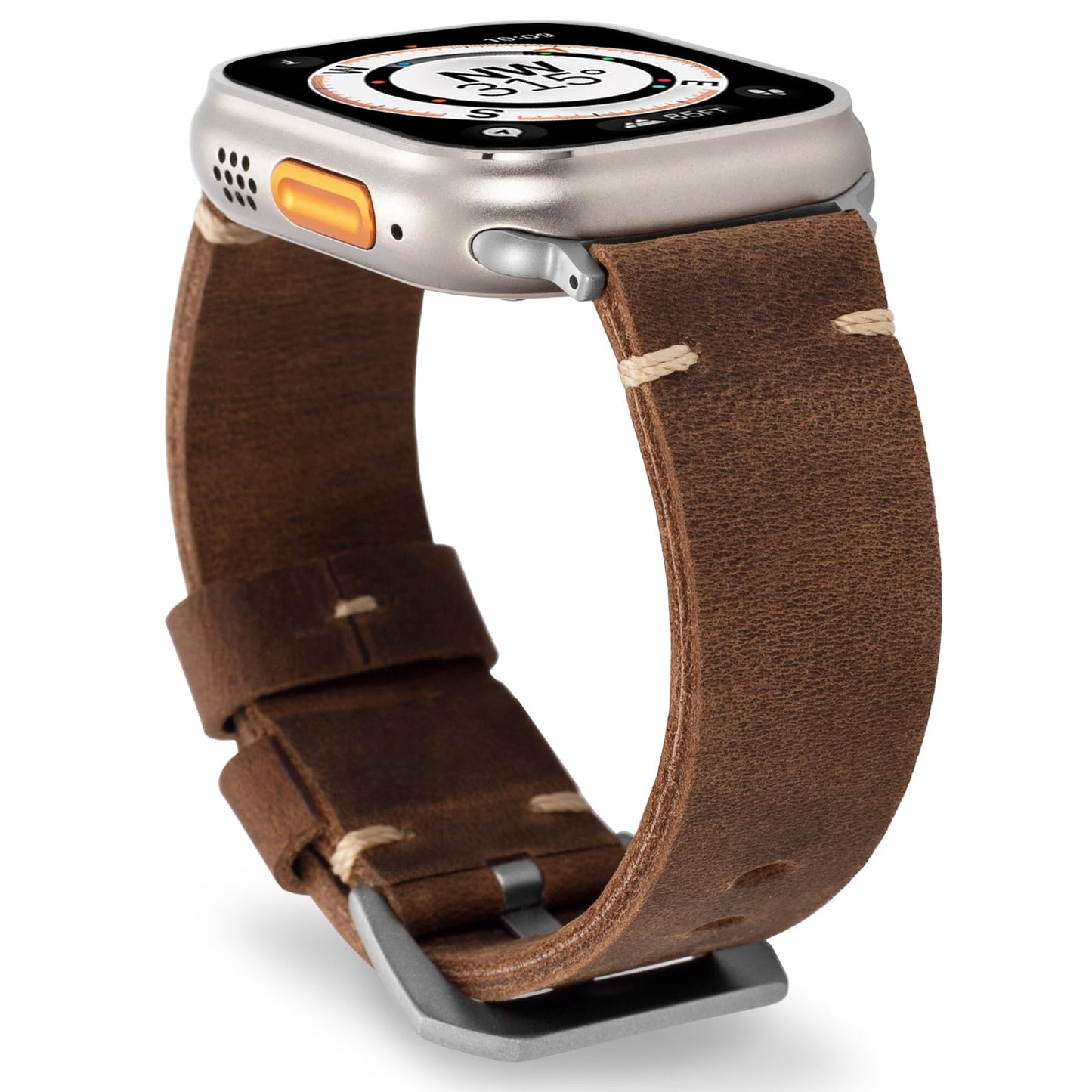 Vintage Tan Genuine Leather Watch Strap