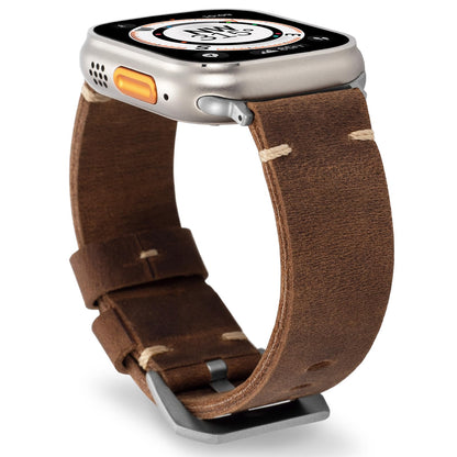 Vintage Tan Genuine Leather Watch Strap