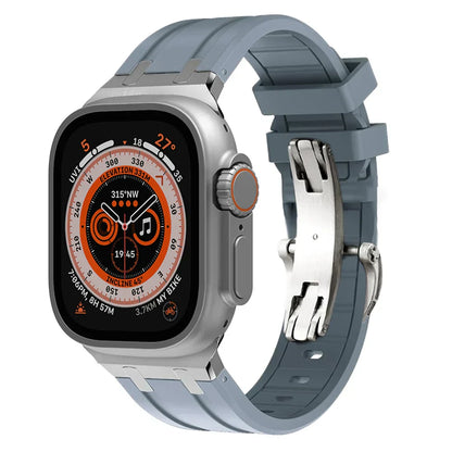 Strong Stainless Steel Apple Watch Silicone Strap