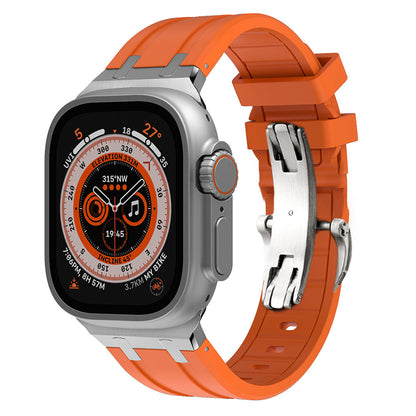 Strong Rubber Watch Band With Safe Clasp