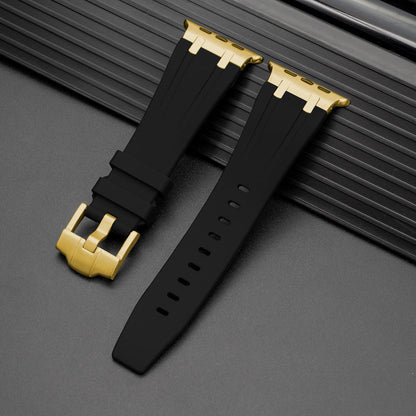 Strong Waterproof Apple Watch Band With Silver Buckle