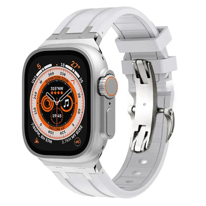 Strong Stainless Steel Apple Watch Silicone Strap