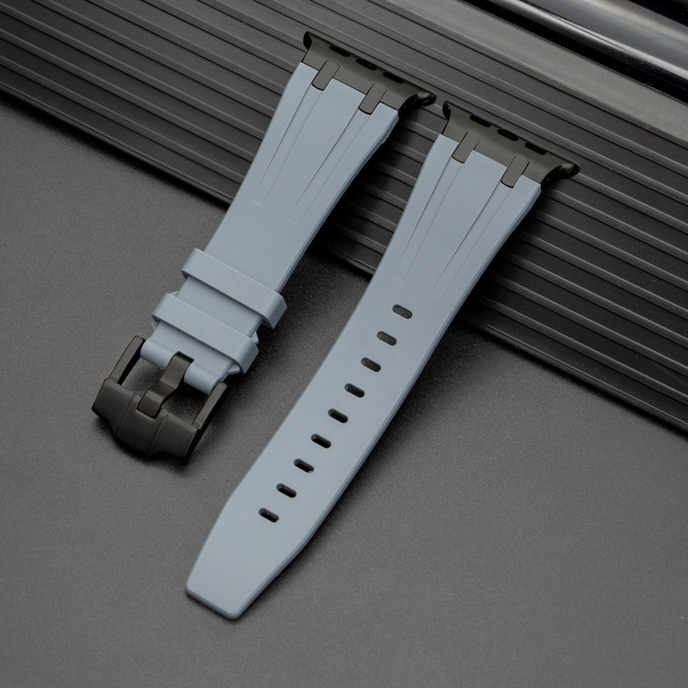 Strong Waterproof Apple Watch Band With Silver Buckle