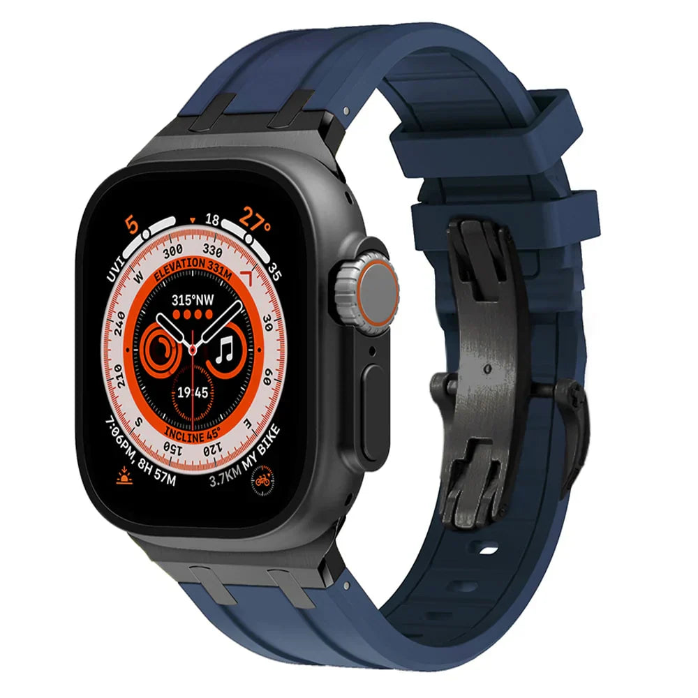 Strong Stainless Steel Apple Watch Silicone Strap