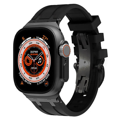 Strong Stainless Steel Apple Watch Silicone Strap