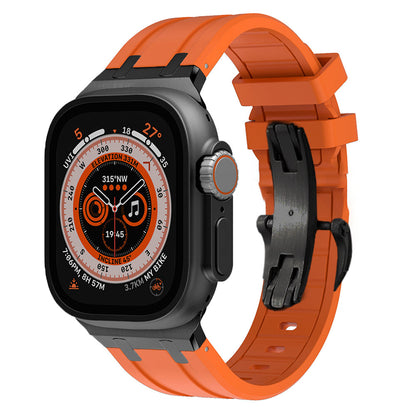 Strong Rubber Watch Band With Safe Clasp