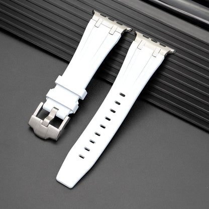 Strong Waterproof Apple Watch Band With Silver Buckle