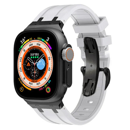 Strong Stainless Steel Apple Watch Silicone Strap