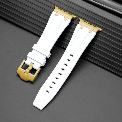 Strong Waterproof Apple Watch Band With Silver Buckle