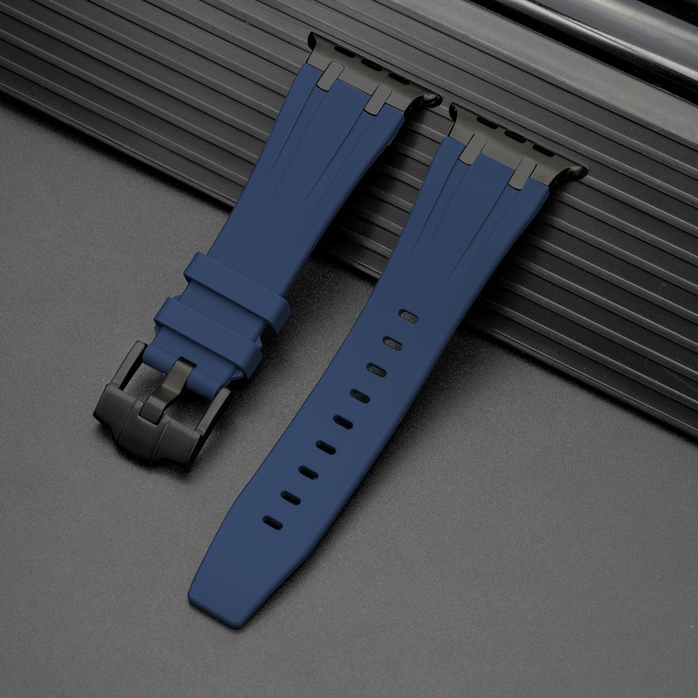 Strong Waterproof Apple Watch Band With Silver Buckle