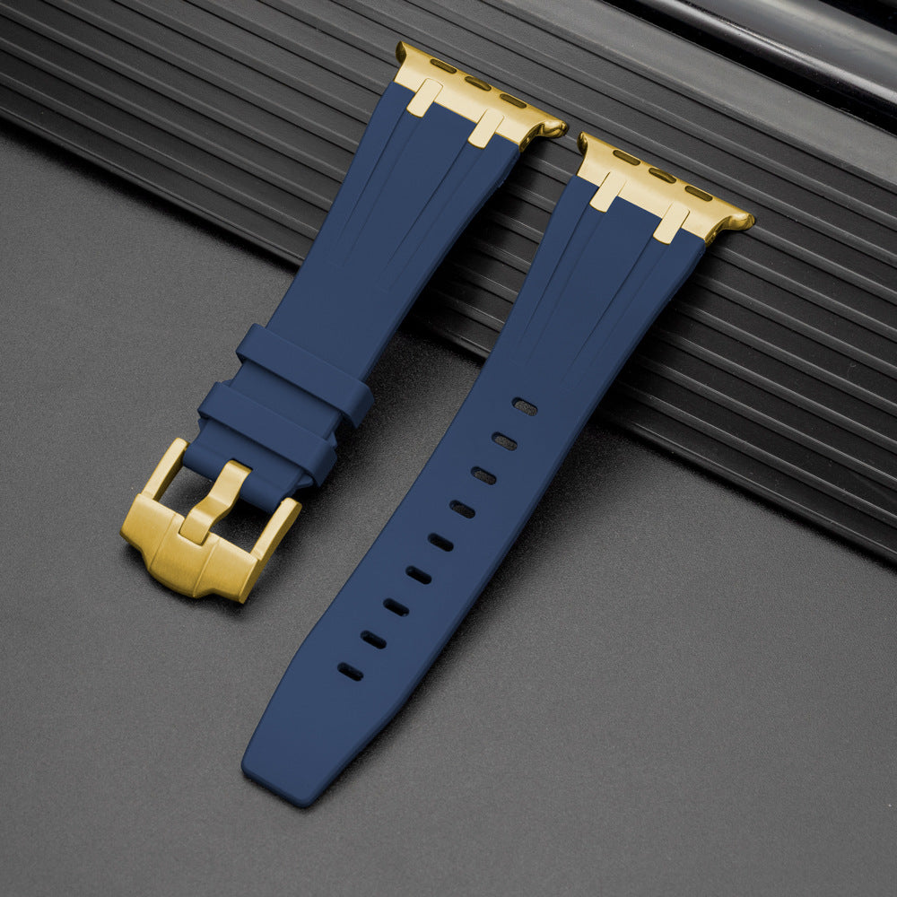 Strong Waterproof Apple Watch Band With Silver Buckle