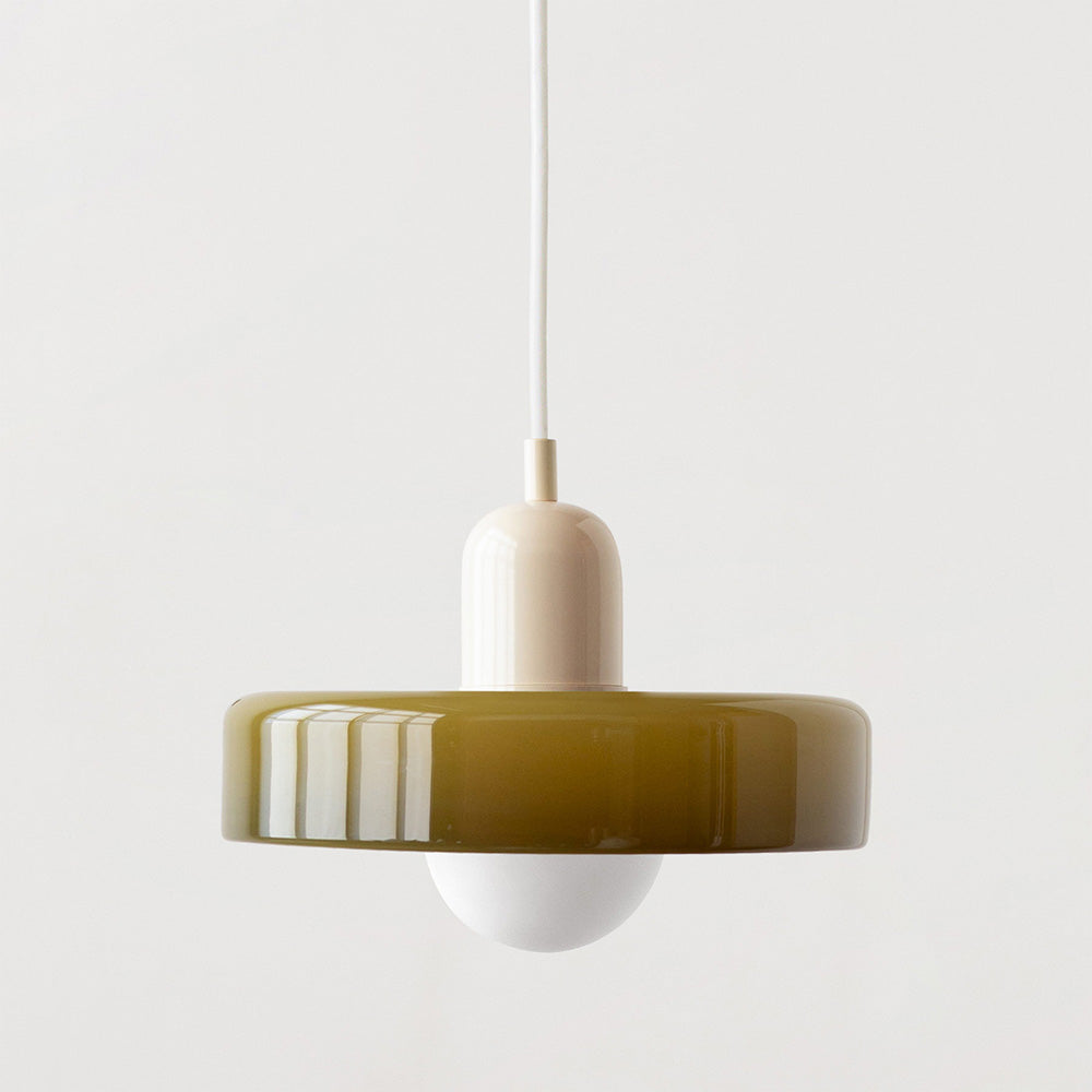 Vibrant Pendant Light With Adjustable Metal Arm