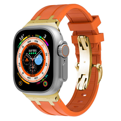 Strong Rubber Watch Band With Safe Clasp