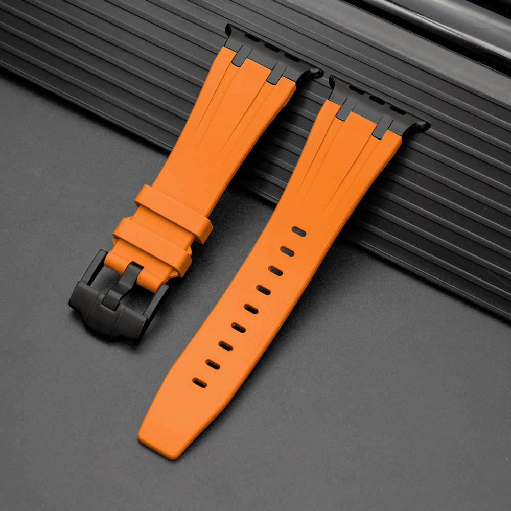 Strong Waterproof Apple Watch Band With Silver Buckle