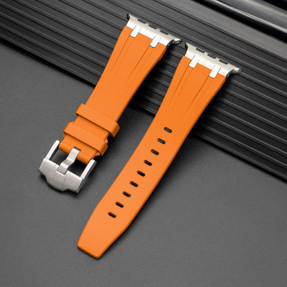 Strong Waterproof Apple Watch Band With Silver Buckle