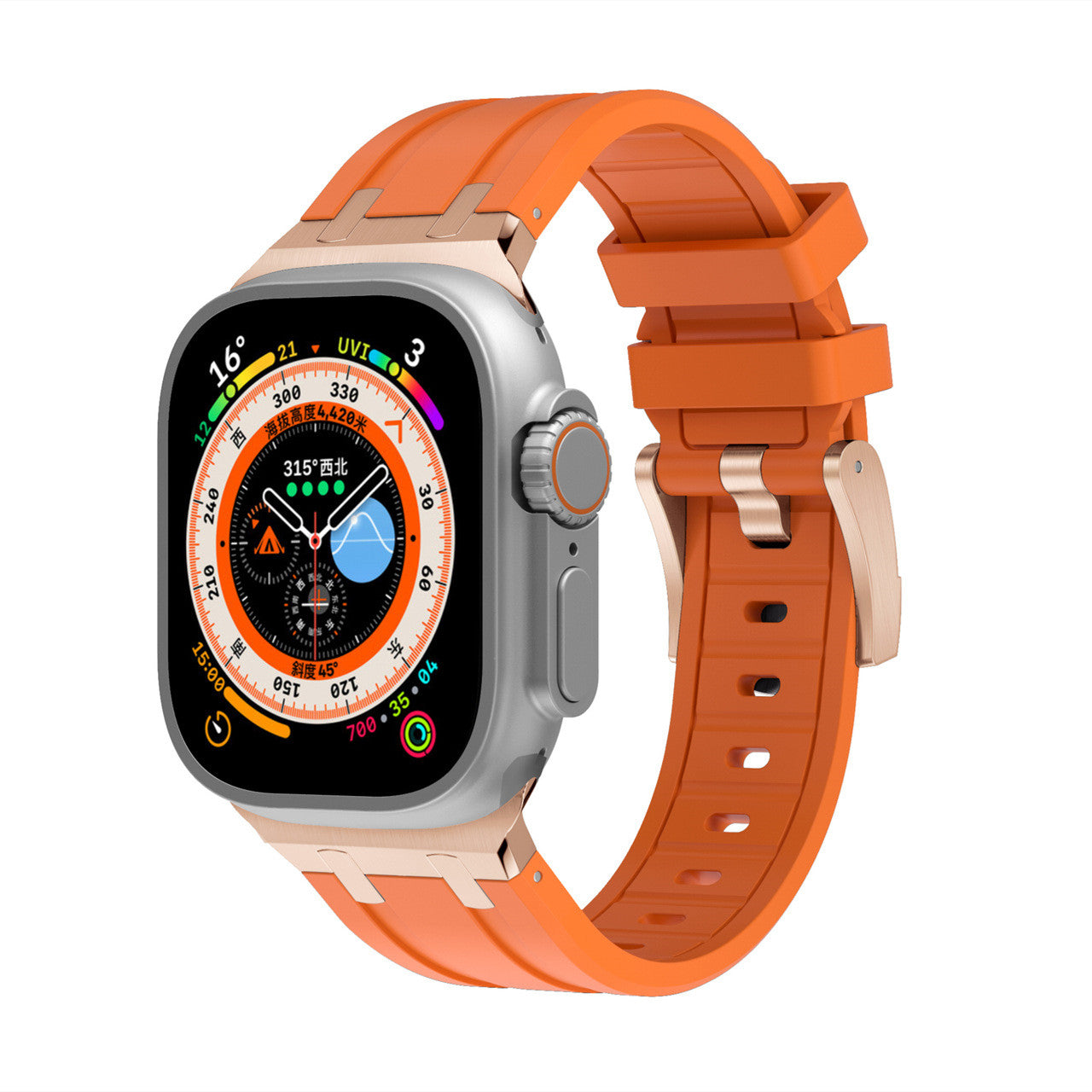 Strong Waterproof Apple Watch Band With Silver Buckle - OutfitLondon