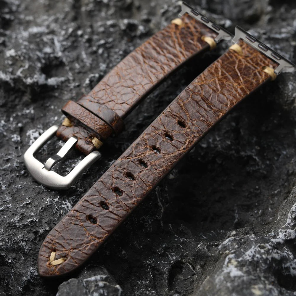 Vintage Brown Leather Belt Strap