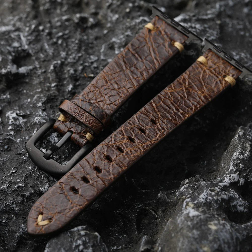 Vintage Brown Leather Belt Strap