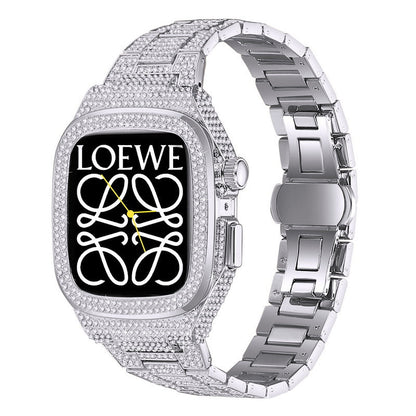 Shiny Stainless Steel Strap for 44/45mm Apple Watch