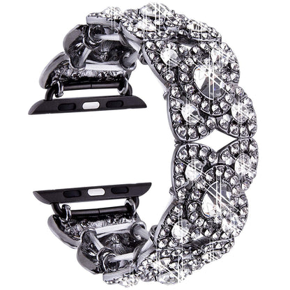 Pretty Flower Metal Apple Watch Strap