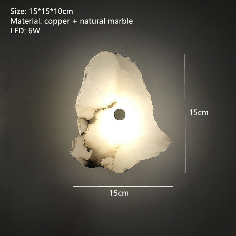 Elegant LED Wall Lamp With Copper Accents