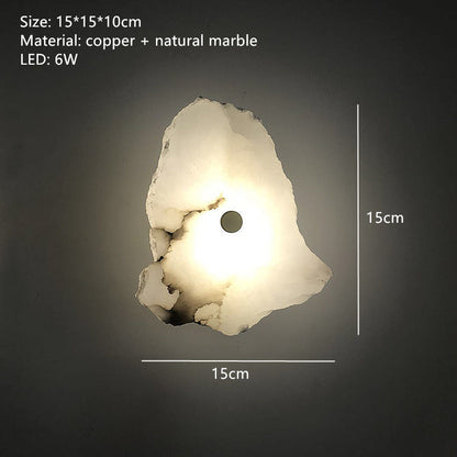Elegant LED Wall Lamp With Copper Accents
