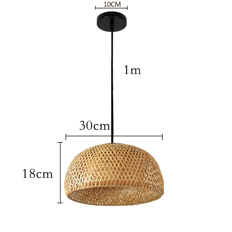 Elegant Bamboo Pendant Light Handcrafted Asian Design