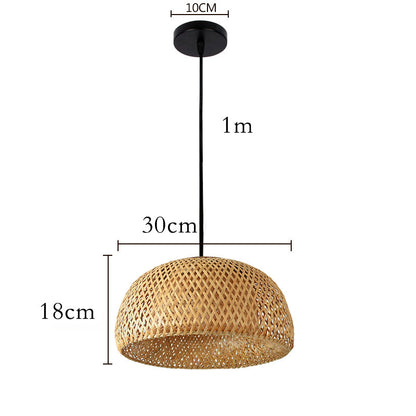 Elegant Bamboo Pendant Light Handcrafted Asian Design